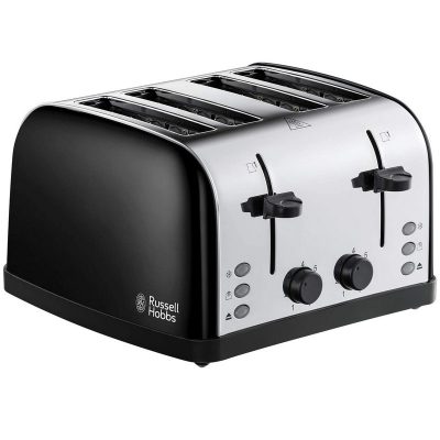 Russell Hobbs 28360 4-Slice Toaster Stainless Steel Black