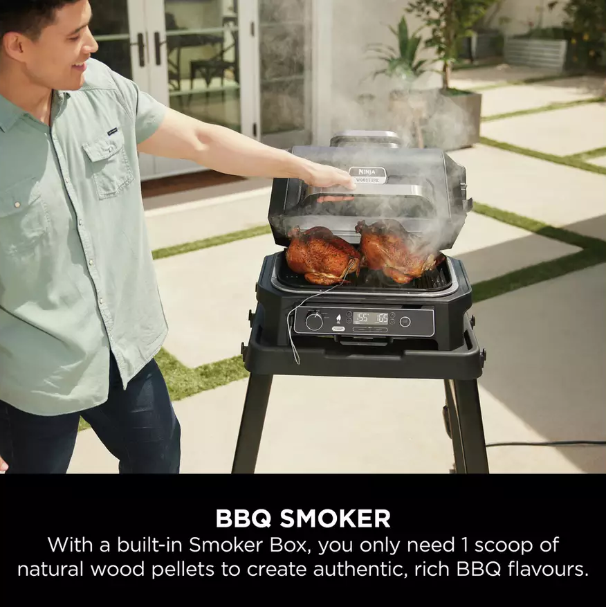 Ninja Woodfire Pro XL Electric BBQ Grill & Smoker OG850UK