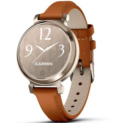 Garmin Lily 2 Classic Cream Gold with Tan Leather Band Fitness Smartwatch 010-02839-02