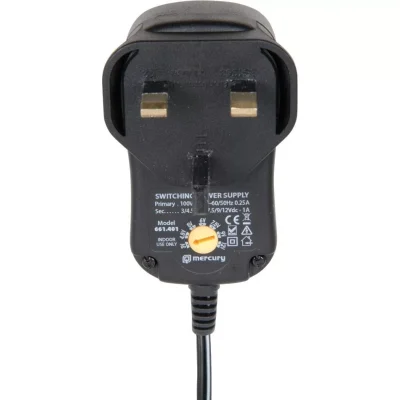 Mercury Energy Efficient UK Switch-mode Variable Voltage Universal Power Supply 1500mA