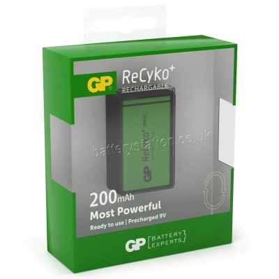 GP ReCyko Battery 200mAh 9V Rechargeable