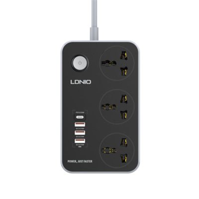 LDNIO SC3412 Universal Power Strip 3 AC Outlets