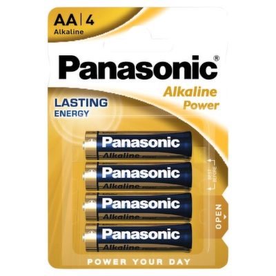 Panasonic Alkaline Power AA Batteries 4 Pack