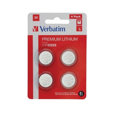 Verbatim Lithium Battery CR2032 3V 49533 - 4 Pack