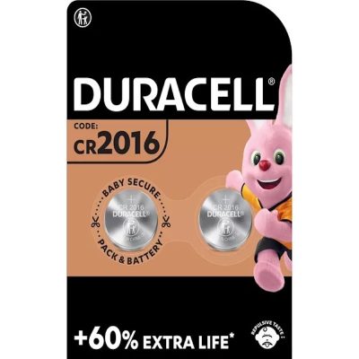 Duracell CR2016 Lithium Batteries - Pack of 2