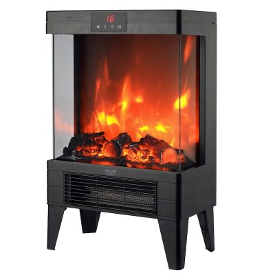 Adler AD 7755 Electric Fireplace with Remote Control 2000W 3D Flame Effect