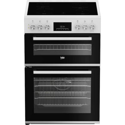 Beko 60cm Double Oven Electric Cooker FDC6731W - White