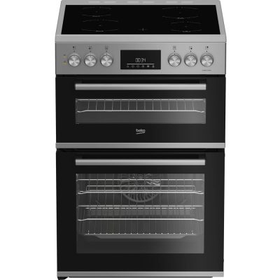 Beko 60cm Double Oven Electric Cooker FDC6731S - Silver