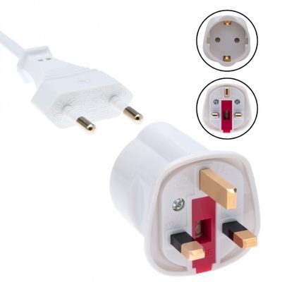 DFE Euro Plug Adaptor 2pin-3pin 13amp 978652